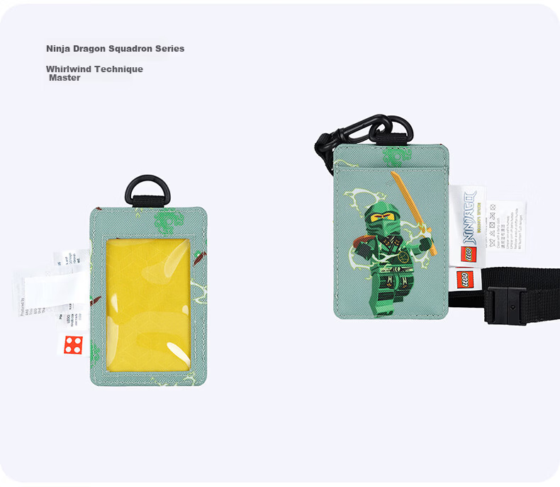 LEGO Card Holder Student Children's Bus Card Case Campus Meal Card Access Card with Lanyard Badge Ninjago Kai Black Red 20331 7