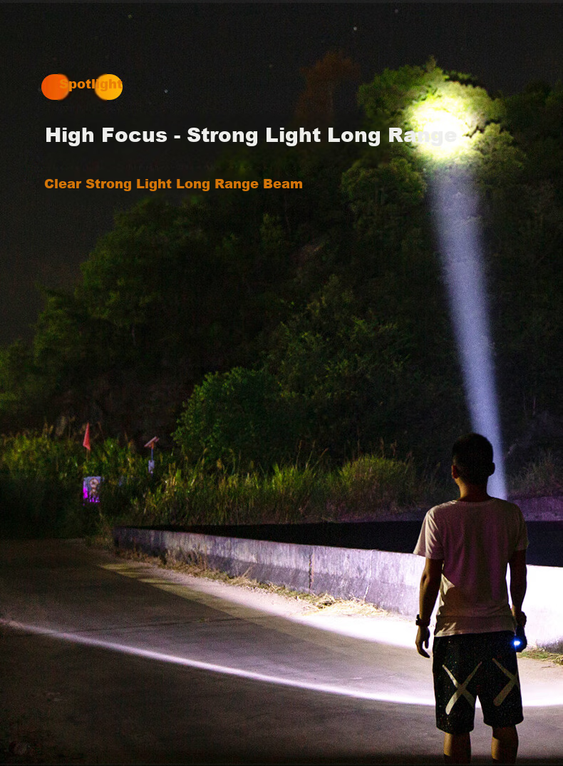 AIC Mini Flashlight High Brightness Zoomable Long Range Ultra-Long Battery Life Outdoor Cycling Emergency Light 7