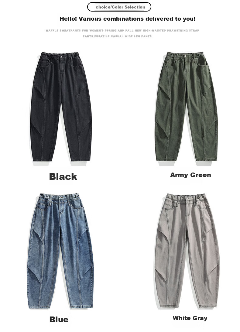 Top Youth Men's Jeans Autumn Winter Trendy Vintage Straight Leg Cargo Pants Plus Size Loose Casual Pants Blue L 1