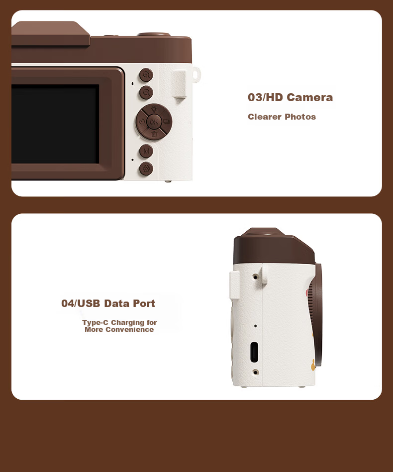 Disney Retro CCD Digital Camera with Flip Screen, Image Stabilization, Beauty Mode – Student Gift for Girlfriend's Birthday 520 23