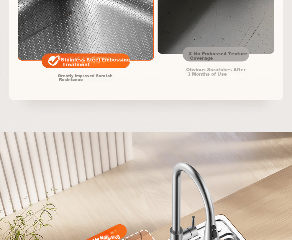 Arrow Treasure Basin 304 Stainless Steel Kitchen Sink Large Single Bowl Japanese Style Vegetable Washing Basin [15% Renewal Subsidy] 22