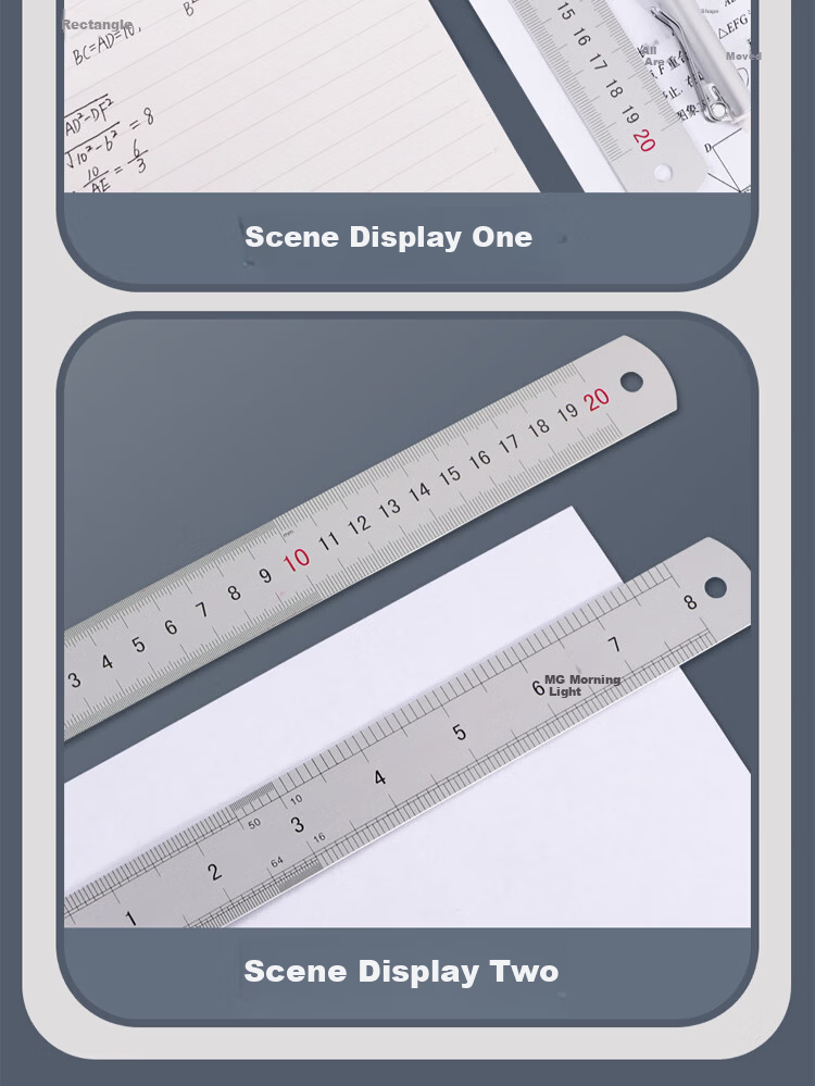 M&G 30cm Aluminum Alloy Ruler Measuring Drawing Scale Double-Sided Scale Office Supplies School Stationery ARL96027 Exam Recommended 4