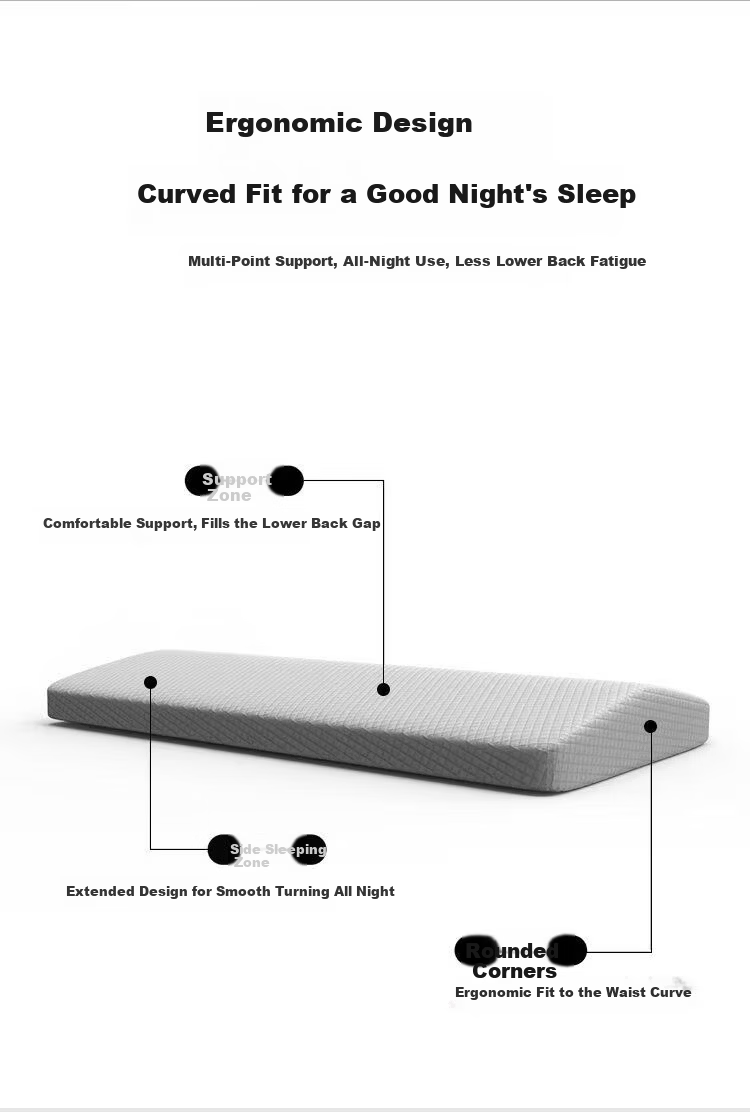 Chuangmaishi Lumbar Pillow Bed Waist Cushion Lumbar Support Lumbar Spine Sleeping Aid Waist Pad Lumbar Herniation Back Support Gray 4