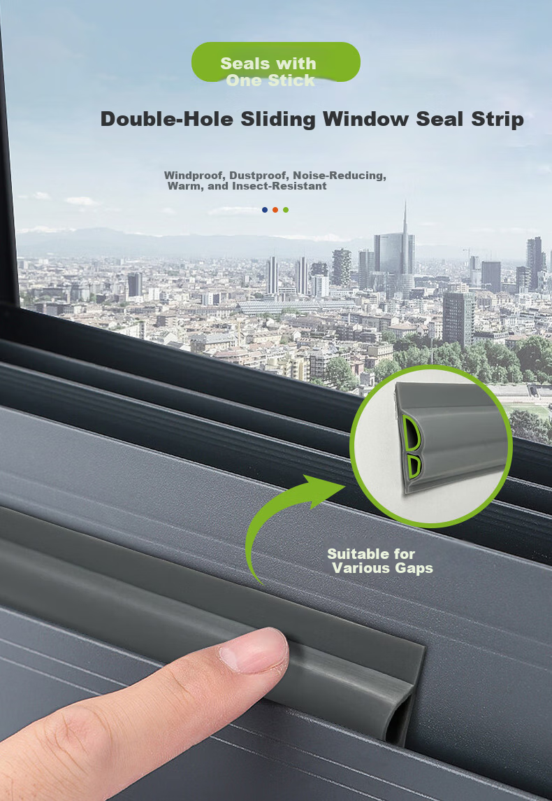 JiaDu Window Seal Strip Windproof Door and Window Gap Seal Strip Anti-Collision Window Insulation Soundproof Windproof Strip 1