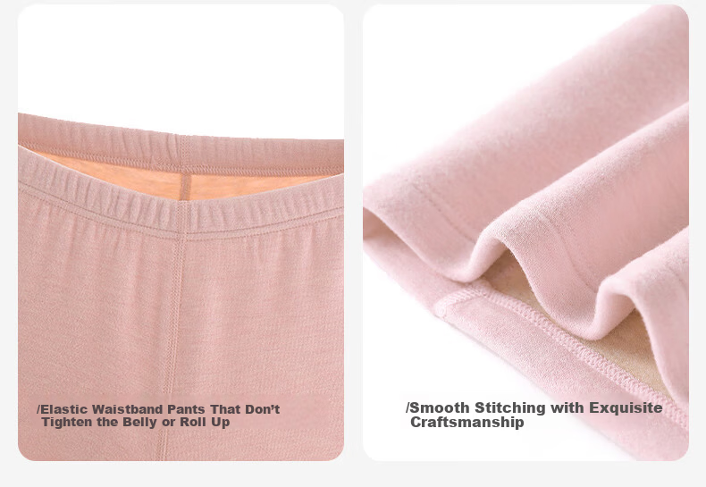 YING BO LUN Winter Girls Thermal Warm Underwear Set for Older Children, Beige, Size 170, Model 81234 8