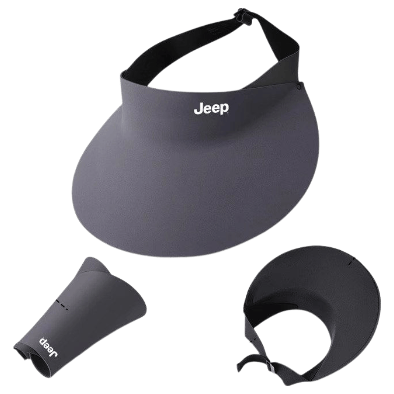 JEEP Men's Summer Outdoor UV Protection Seamless Foldable Topless Hat