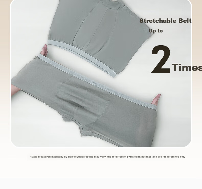 Baicaoyuan Disposable Men's Cotton EO Sterilized No-Wash Boxer Briefs with Gusset Travel Portable Daily Disposable Underwear 2XL 5-Pack Gray 10