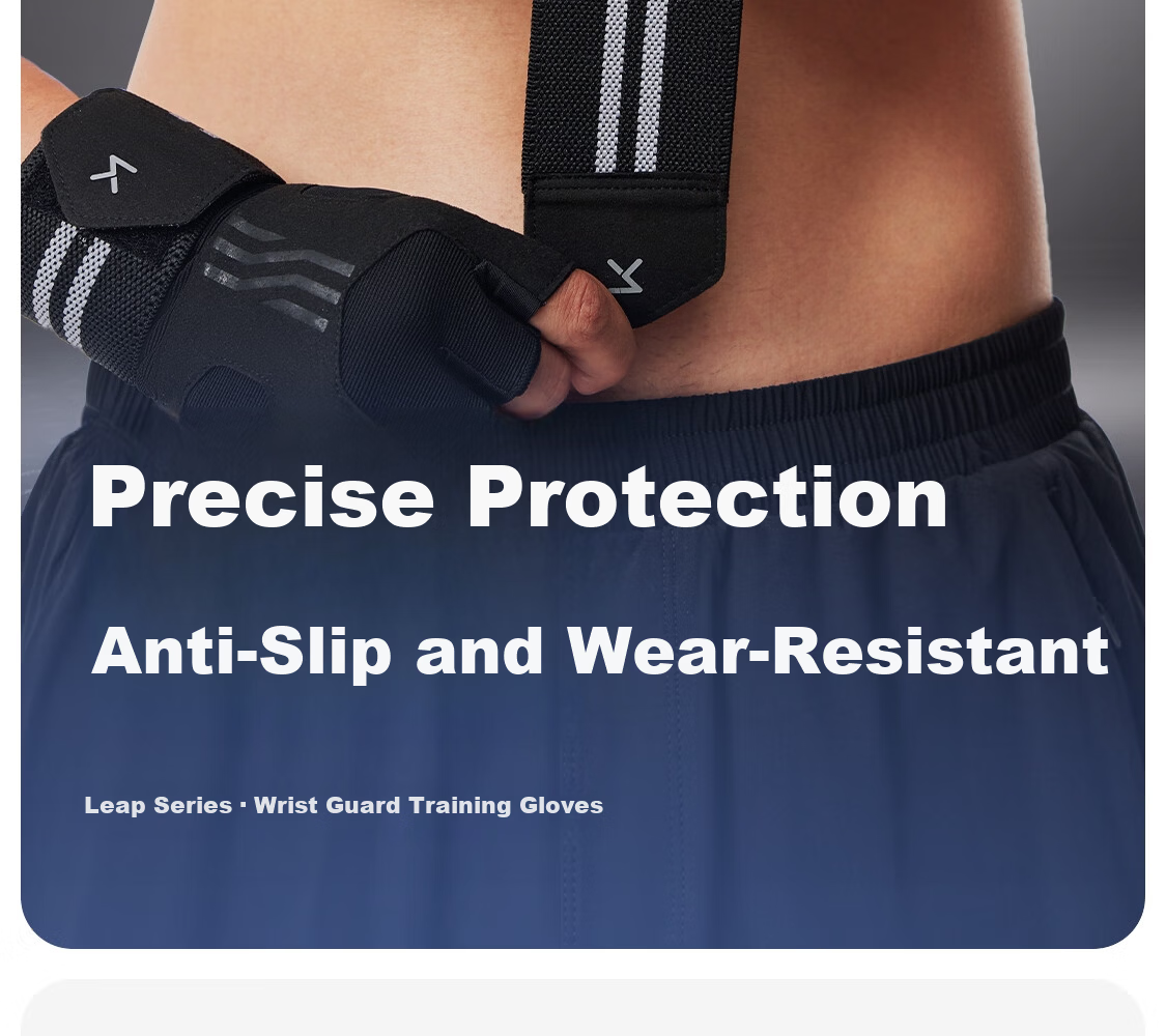 Keep Wrist Support Training Gloves Pull-up Bench Press Deadlift Fitness Equipment Anti-slip Black L 5