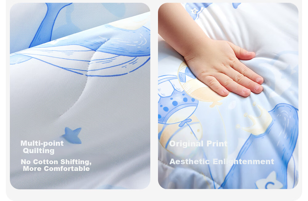 Beitaisi Children's Summer Cooling Quilt, Baby Blanket, Mixed Silk, Summer Infant, Kindergarten Air Conditioning Quilt, Yunhai, 120×150cm 21