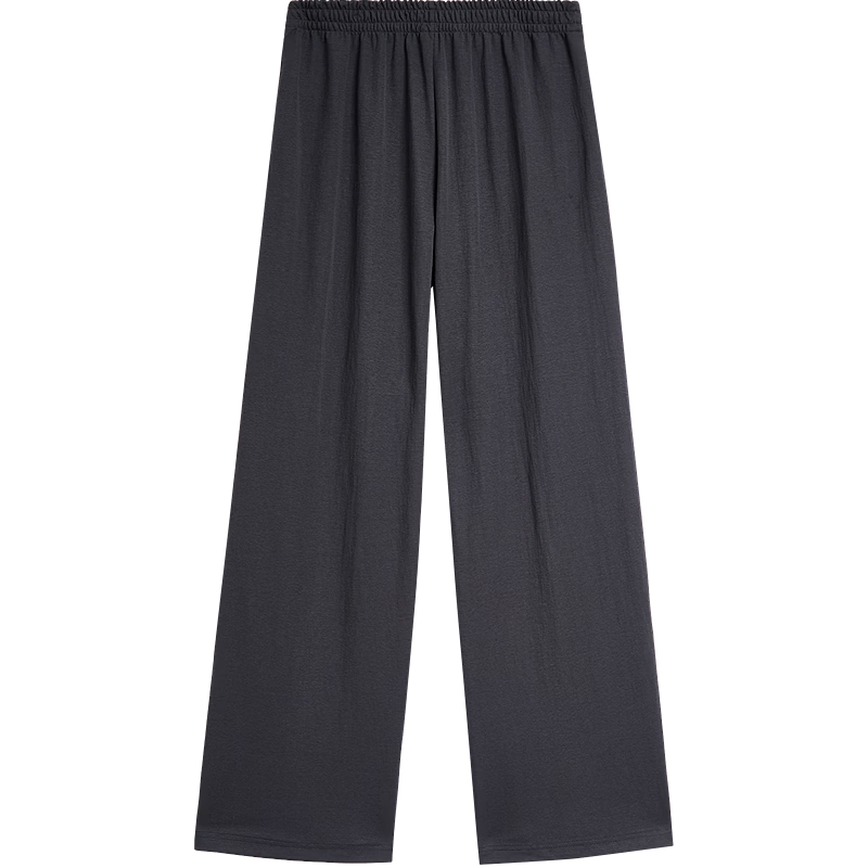 Inman Casual Versatile Elastic Waist Wide-Leg Pants 26 Summer New Women's Draped Straight Loose Trousers Gray M