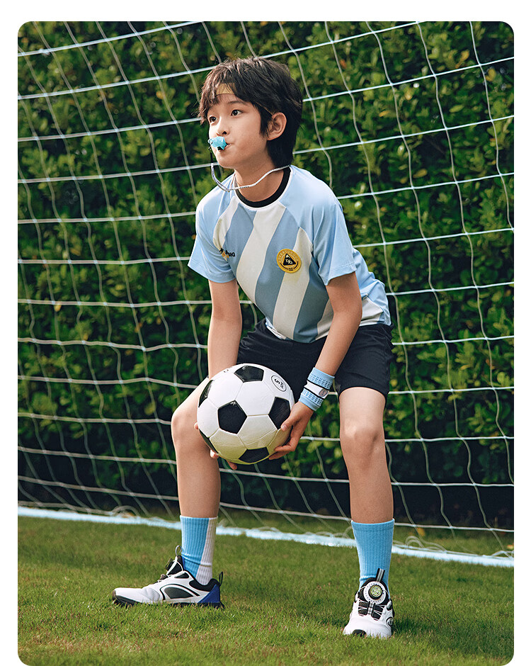 Balabala Kids Short Sleeve Set Boys Girls Baby 2-Piece Summer 2026 Football Jersey and Shorts Moisture-Wicking Quick-Dry 18