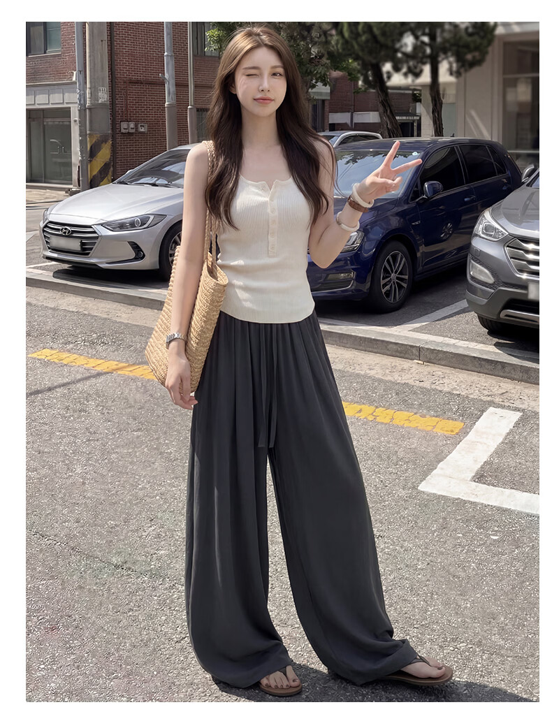 Xueqiman Linen Curved Blade Pants Women Summer Thin Pants 2026 New Ice Silk Draped Balloon Tencel Casual Pants Women 22