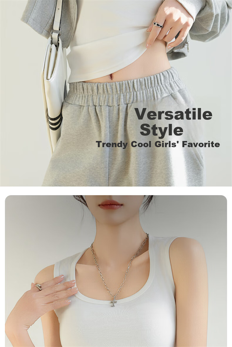 LangSha Spicy Girl Women's New Racerback Camisole Wide Shoulder Strap Slim Fit Sleeveless Top for Layering and Outerwear 4