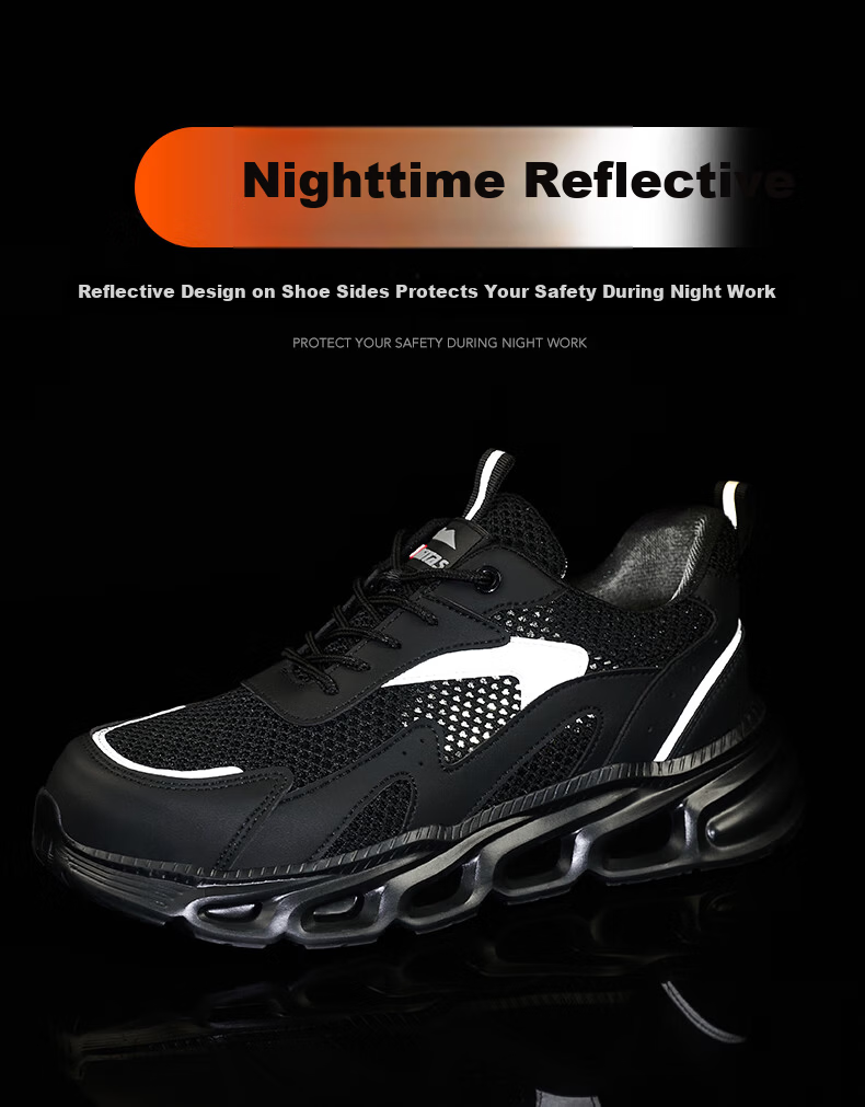 SONTAS Men's Safety Shoes Anti-Smash Anti-Puncture Summer Breathable Steel Plate Steel Toe Ultra-Light Work Construction Insulated Lightweight Black All-Season [Anti-Smash Anti-Puncture] Size 39 11