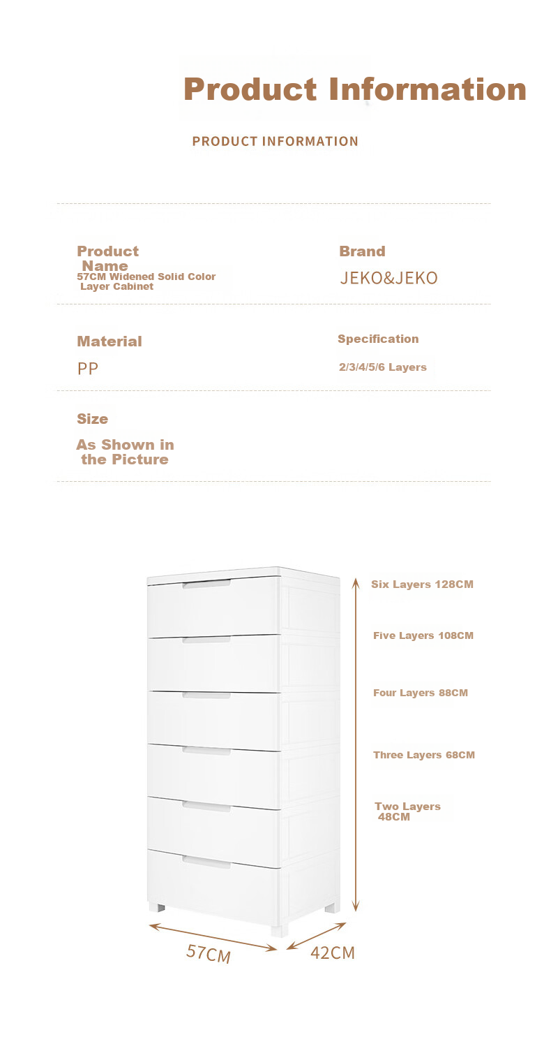 JEKO&JEKO Drawer Storage Cabinet Bedroom Living Room Storage Wardrobe Bedside Cabinet Toy Snack Organizer 6-Tier Chest of Drawers 9