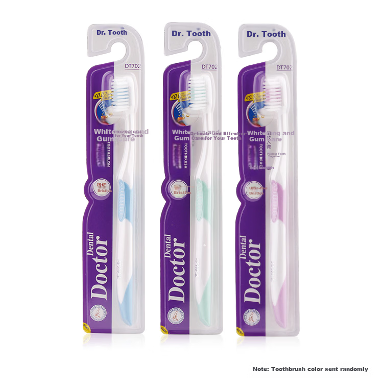 Dr. Tooth Soft Bristle Adult Toothbrush, Dense Deep Cleaning, Gum Care, 2 Packs of 2 Brushes 8