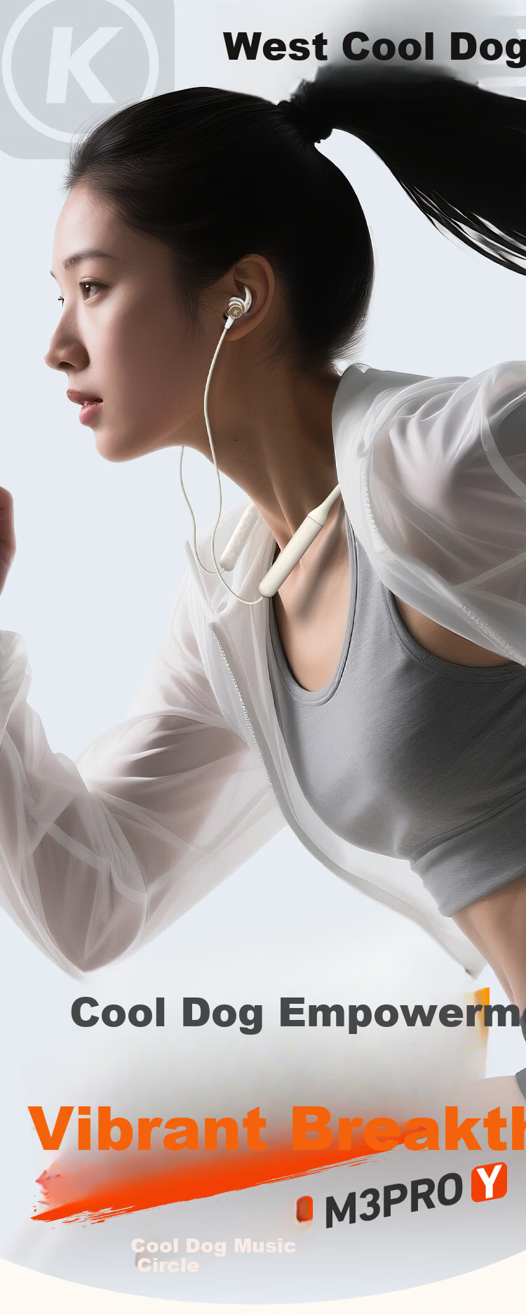 KUGOU M3pro New [30-Hour Long Battery + 7 Custom Sound Effects] Bluetooth 6.0 Neckband Wireless Music Sports Running Gaming Noise-Cancelling Earphones 2