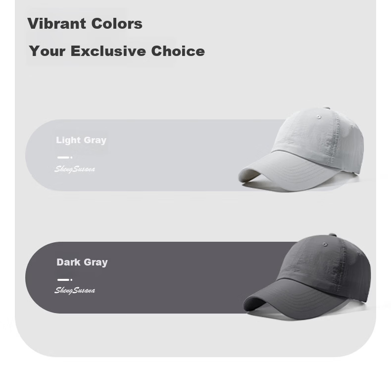 Saint Susanna Men's Baseball Cap Summer Lightweight Outdoor Fashion Quick-Dry Sunshade Duckbill Casual Sun Hat Dark Gray 11