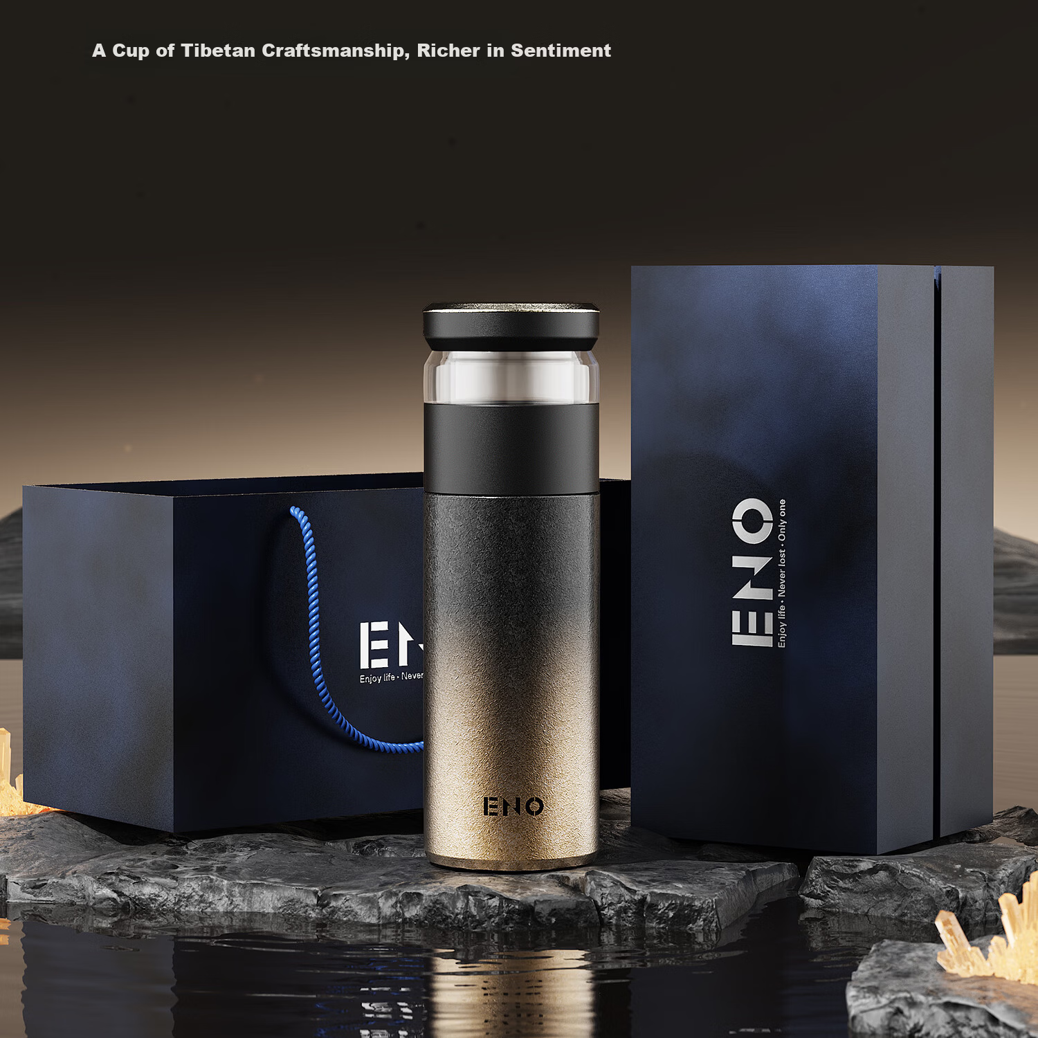 Eno Insulated Tumbler Tea Separation Ceramic Liner 2026 New Portable Men's Tea Brewing Cup 17