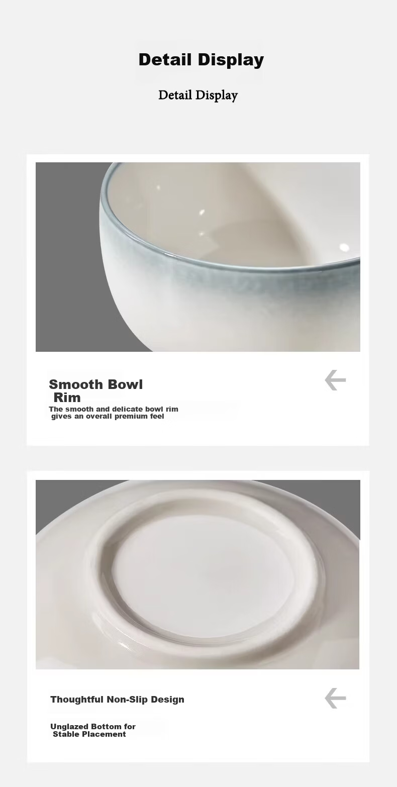 Ink Color Premium Tableware Set Home Use 2026 New High-Value Bowls and Plates Housewarming Ceramic Dinnerware 48 Pieces 13