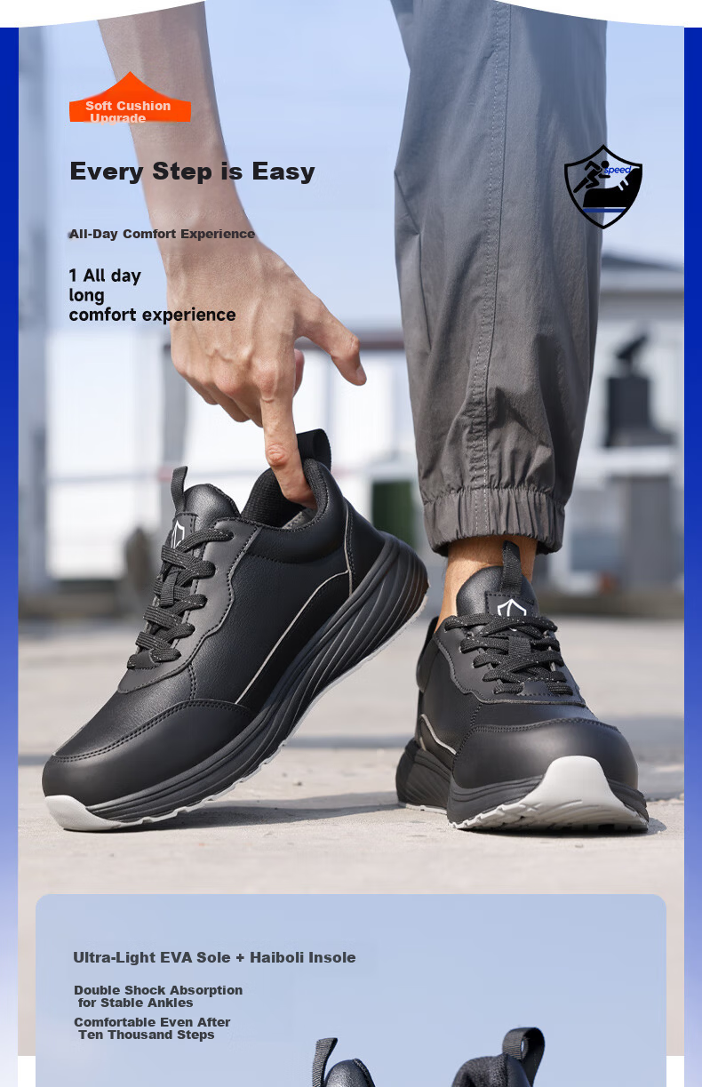 BlueOwl Shield Men's Summer Breathable Ultra-Light Durable Anti-Smash Anti-Puncture Safety Work Electrician Insulated Shoes D235KV Size 38 1