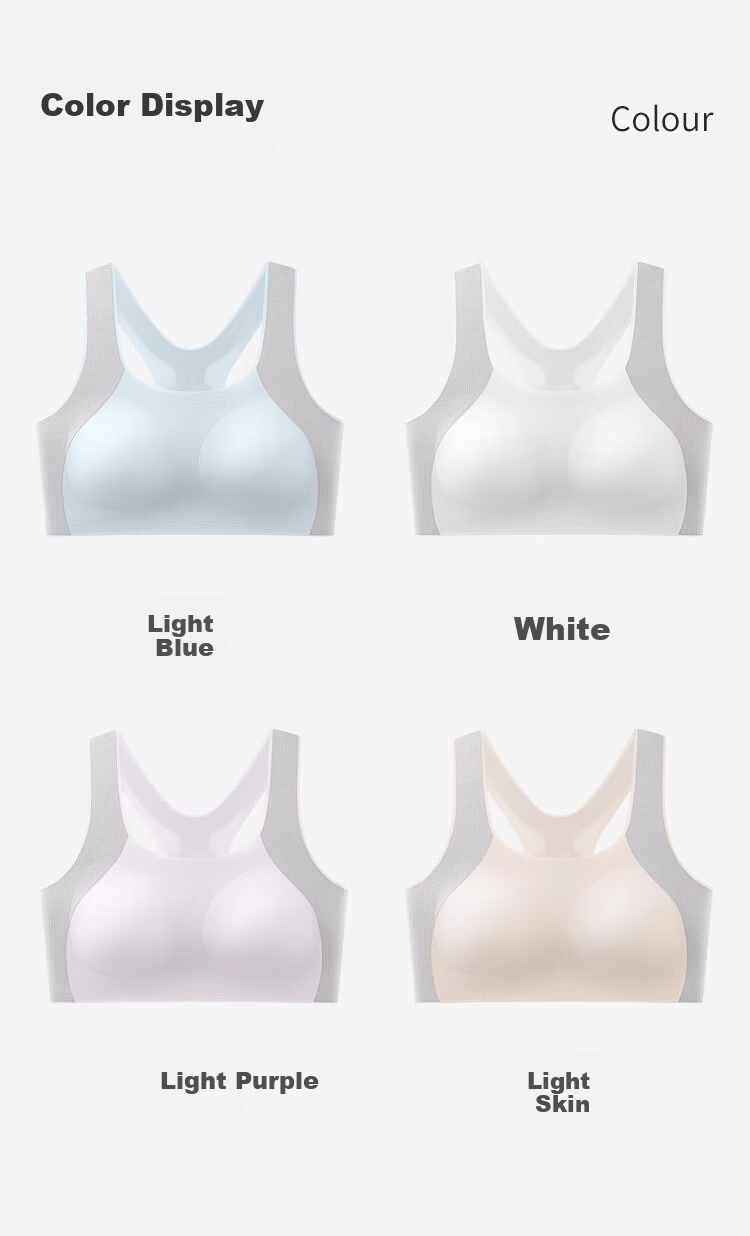 GRACEWELL Girls' Bra for Middle and High School Students, Adolescent Development, Youth and Children Underwear, Light Blue, 2XL 6