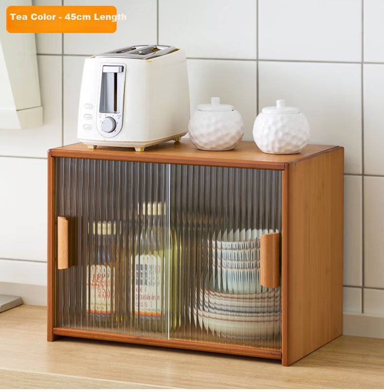 Lao Zhu Craftsman Kitchen Countertop Storage Rack Cup Holder Multi-layer Desktop Organizer Spice Rack Cabinet 55cm Length 27