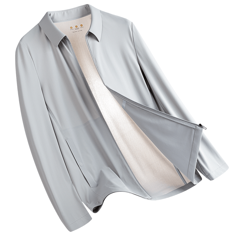 Lozi Men's Sunscreen Jacket 2026 Summer New High-End Ice Silk Lightweight Casual Business Commuter Jacket
