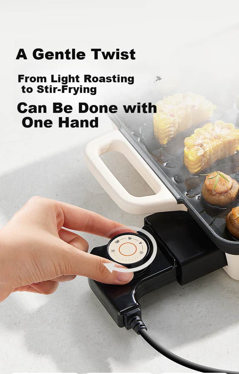 SUPOR Electric Grill Pan Electric Barbecue Oven Multifunctional Household Large Capacity 1800W High Power Fast Heating Easy-to-Clean BBQ Grill GJ4025P801 12