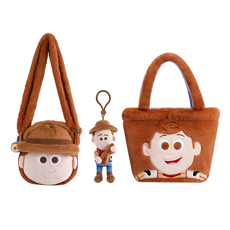 Disney Toy Story 5 Woody Crossbody Bag with Plush Keychain Gift Box for Girls Birthday and Children's Day Gift
