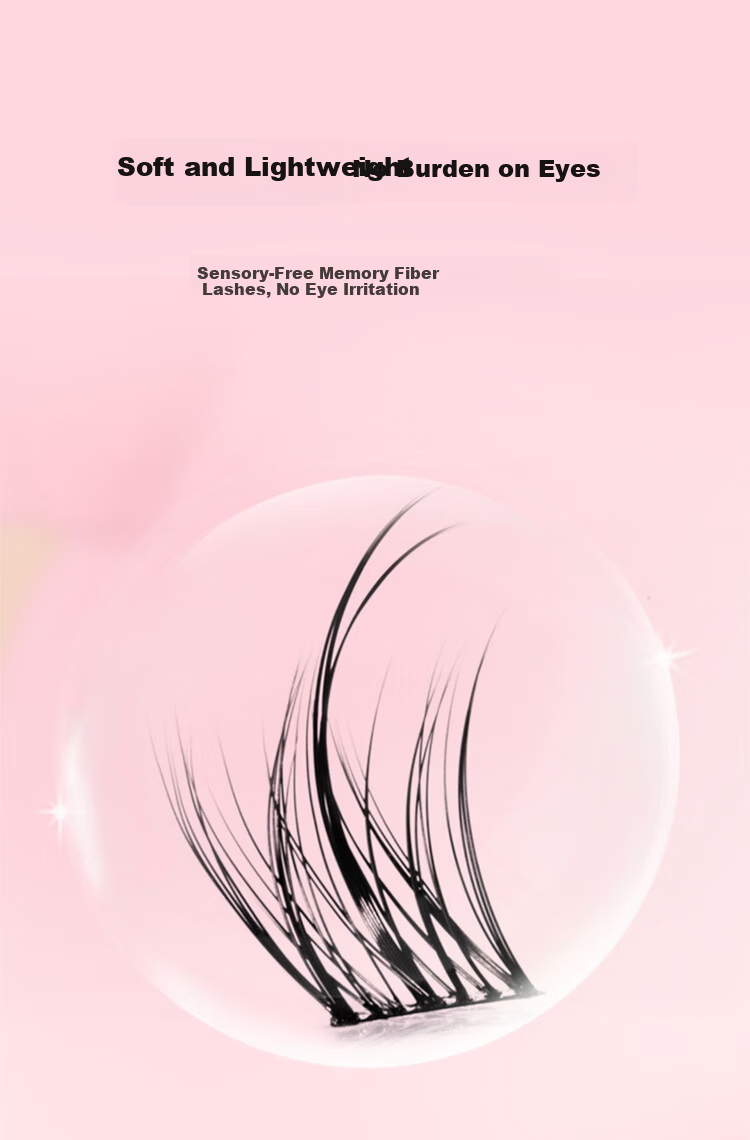 Meifuyu 5D Three-Dimensional Mink Velvet Baby Curled False Eyelashes, 10 Rows 100 Clusters, Dense Style, Multi-Layer Barbie Eyelashes MF8357 3