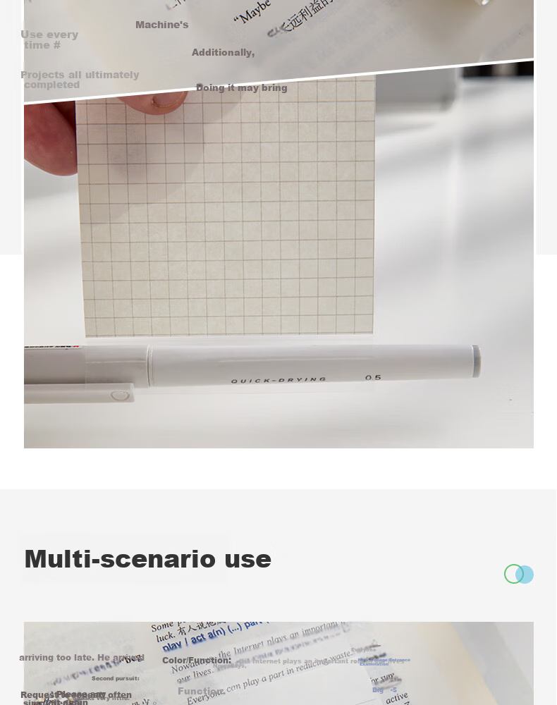 Class 3-2 Expandable Sticky Notes Label Paper High-Quality Adhesive Notes for Students Exam Study Reusable Strong Adhesion Grid Expandable Sticky Notes 40 Sheets 5
