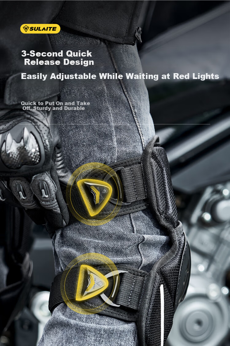 SULAITE Motorcycle Knee Pads CE Level 2 Protective Gear Four-Season Riding Armor Motorbike Safety Equipment 13