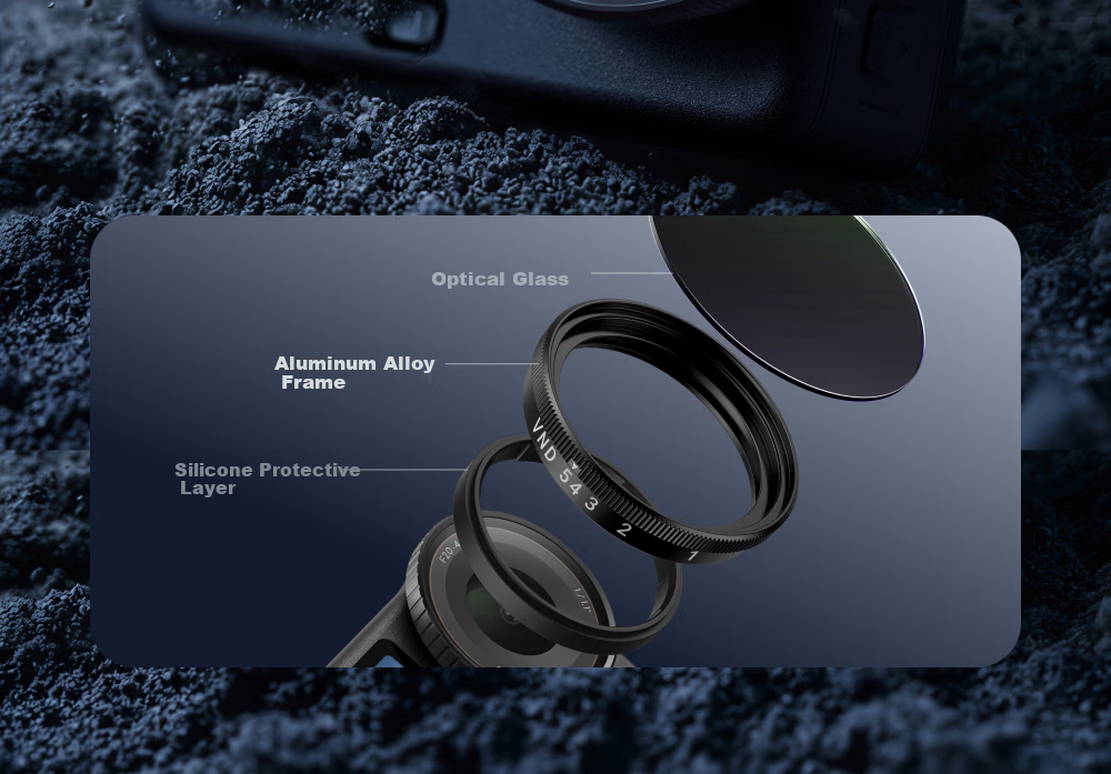 TELESIN DJI Action6 Filter Kit Vlog Sports Camera Accessories Quick Release UV Protection Threaded Filter 12