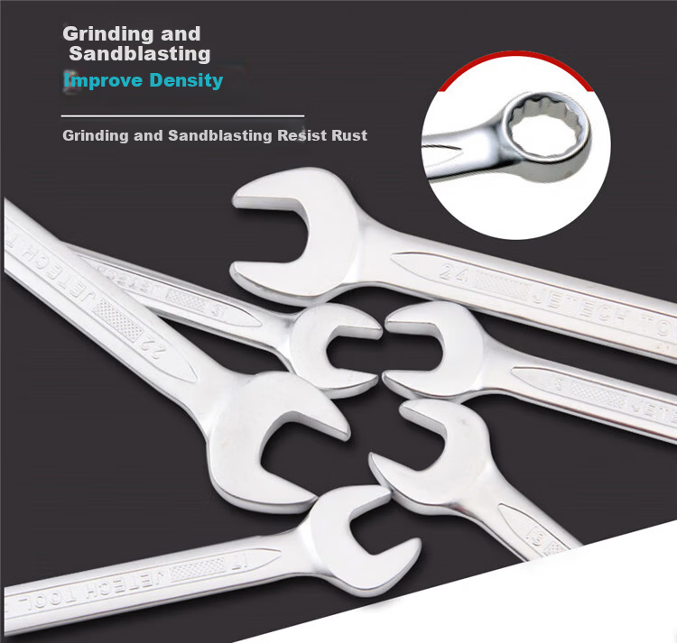 JETECH Dual-Use Wrench Set, Combination Open-End and Box Wrenches, 8-Piece Household Mechanical Repair Tool Set COM-S8 6