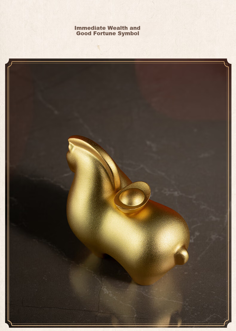 Master Tong "Instant Wealth" Desktop Real Gold Plated Horse Ornament Home Decoration Festival Gift 6