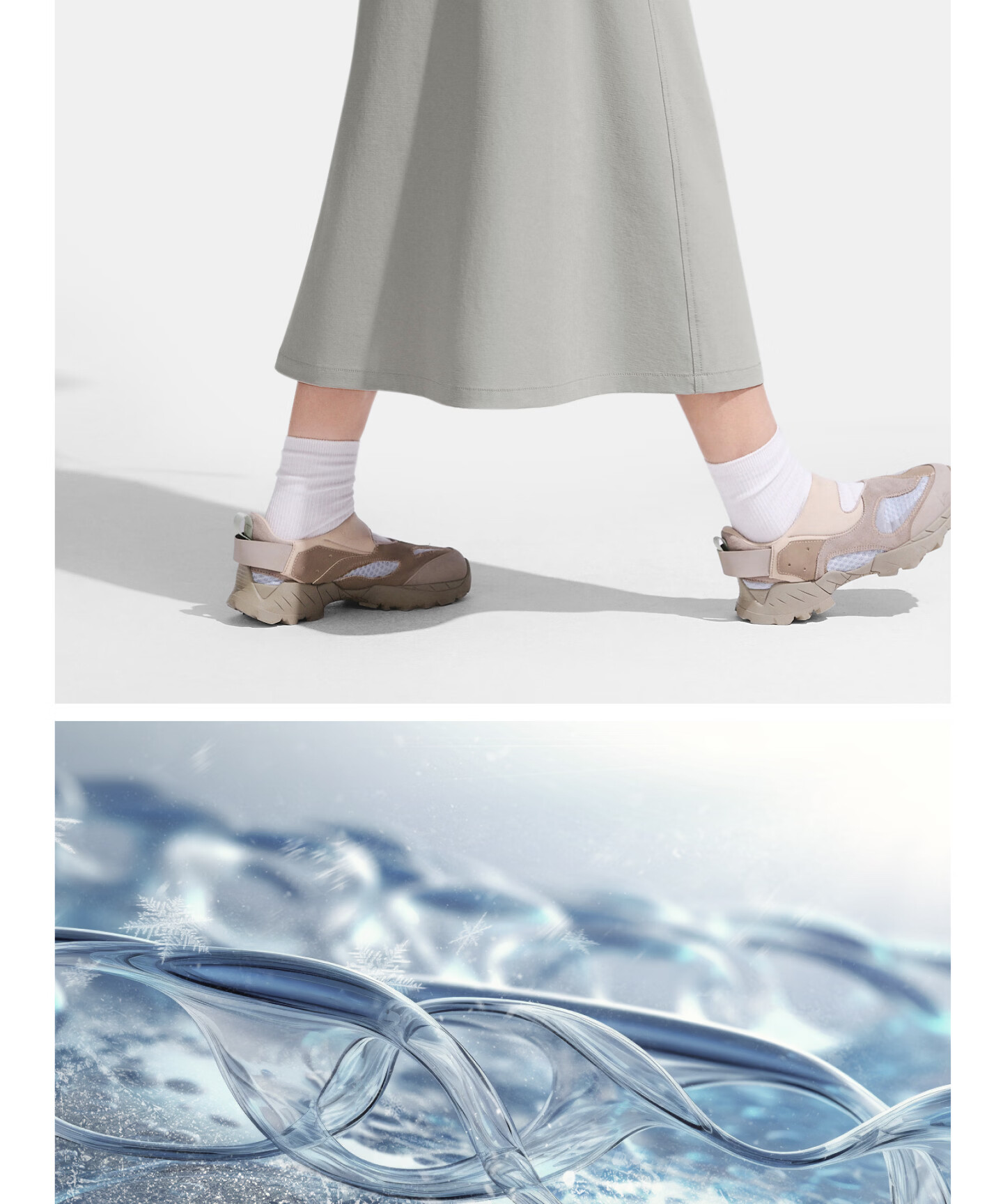Beneunder Women's A-Line Pleated Mid-Length Skirt Sun Protection Water-Repellent Workwear Skirt 2025 Spring Autumn WR237 13