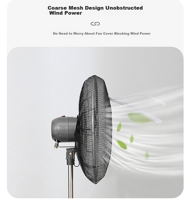 Gusen Zhe Fan Guard Finger Protection Household Commercial Powerful Large Fan Bull Horn Fan Safety Protective Mesh Cover Floor Fan Washable for 50-55CM Fans 3