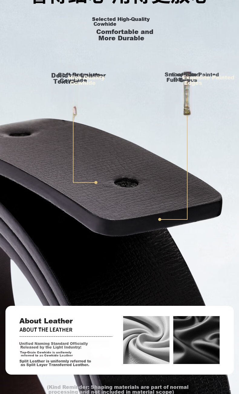 Woodpecker Men's Genuine Leather Ratchet Belt Automatic Buckle Simple Fashion Waistband Gift for Boyfriend Husband Father Dad 7