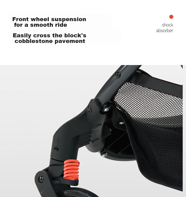 Gb Xiaoqingshu Baby Stroller, Suitable for Ages 0-3, Can Sit And Lie Down, Lightweight And Foldable, Gray Color 16