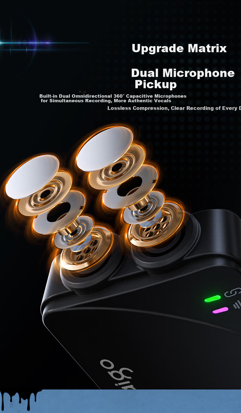 Aigo S31 Wireless Lavalier Microphone Live Streaming Recording Outdoor Short Video Douyin K-Song Mic AI Noise Reduction Mini Mic Charging Case Version One-to-Two New Product 11