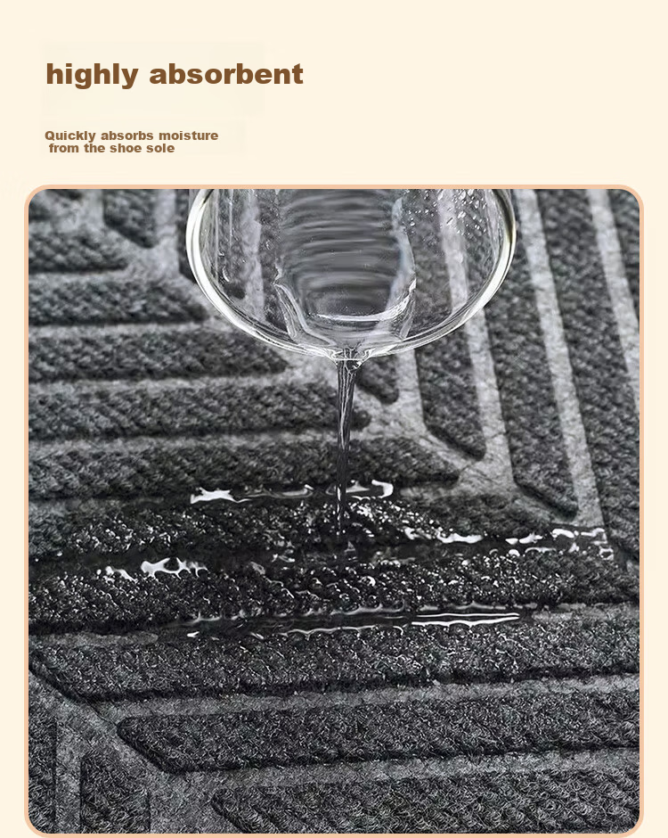 Jushi Yi Tire Pattern Floor Mat Entrance Door Non-Slip Welcome Mat for Company Hotel Dark Red 60x90cm 5