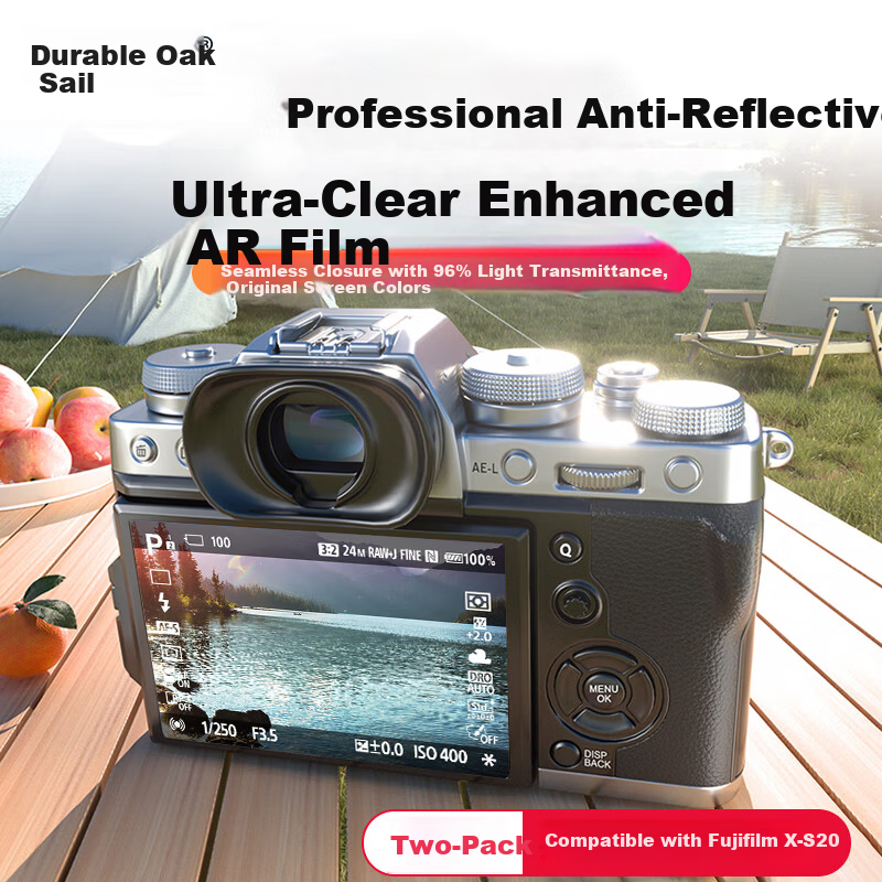 Shili Fan Fuji Camera AR Film Fuji Camera Screen Protector Fuji X-S20 Camera HD Anti-Reflective Screen Protective Film [2-Pack AR Film]