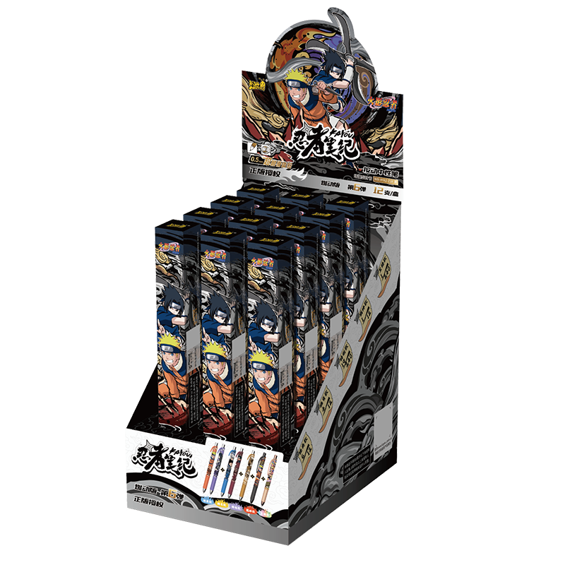 Kayou Naruto Gel Pen Blind Box Pen Holder Burning Edition Retractable Gel Pen 0.5mm Ink Pen Signature Pen Official Merchandise Student Stationery Birthday Gift