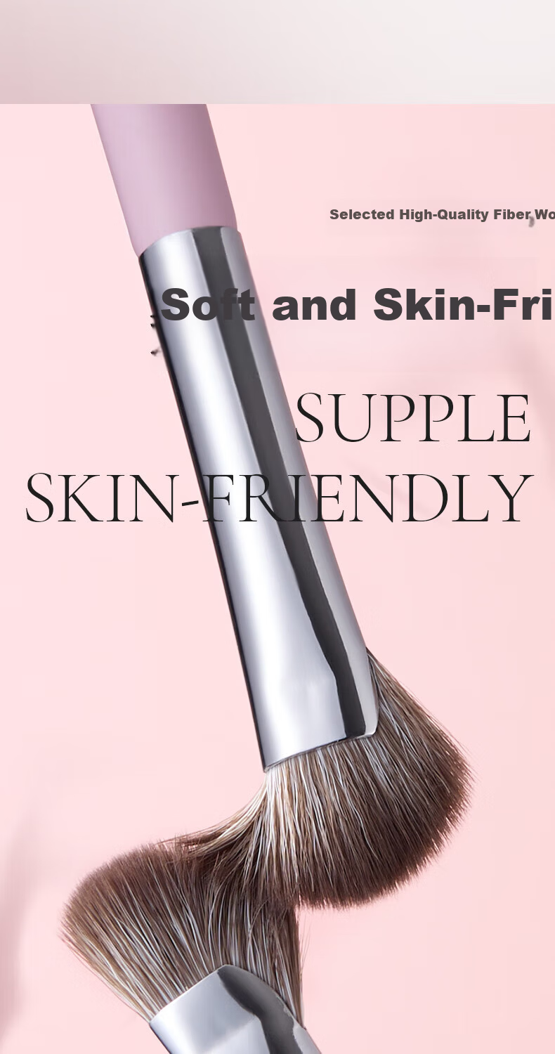 Litchi Double-Ended Contour Concealer Eye Shadow Blending Face Shaping Makeup Brush 1 Piece 8