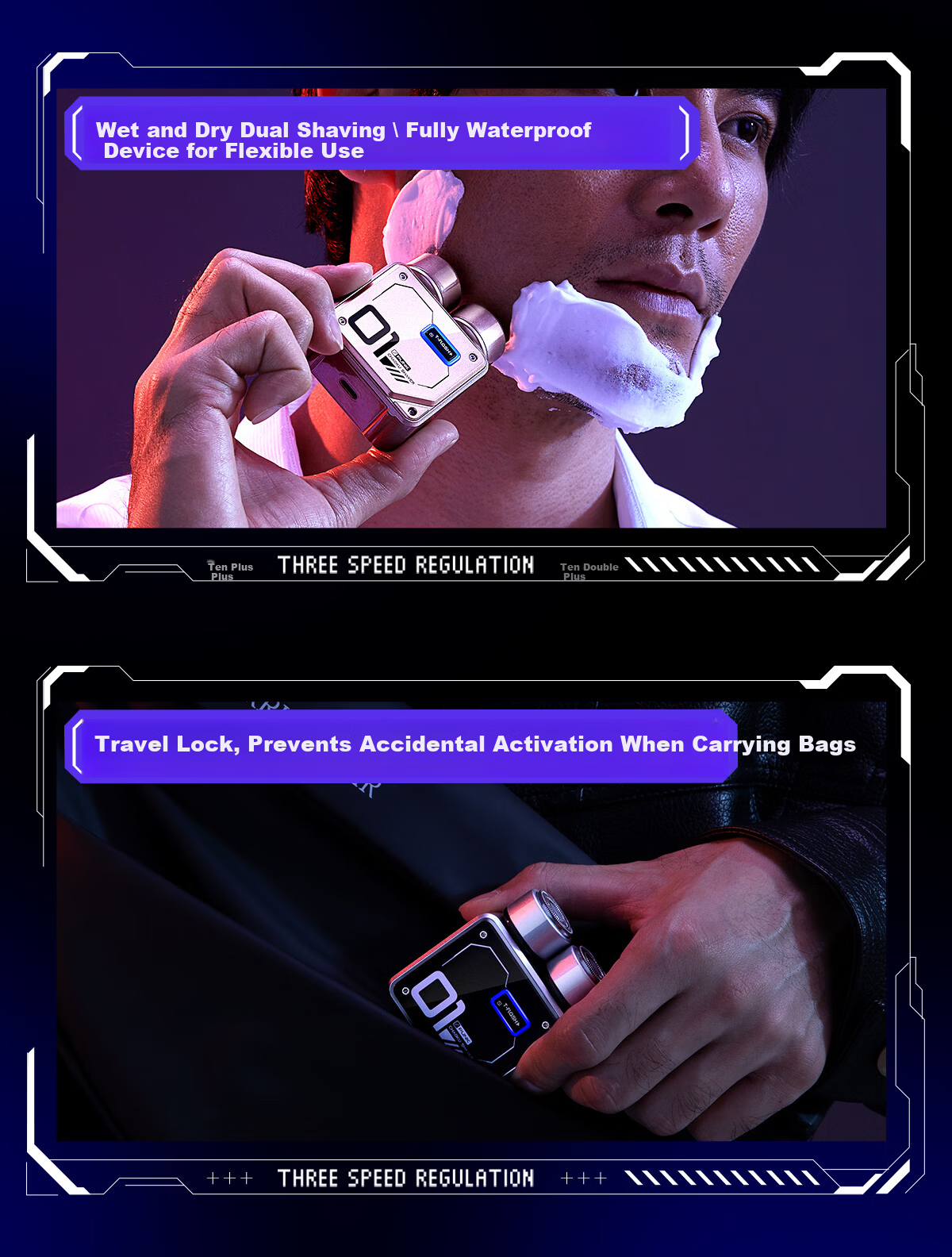 Tongshi Aiqi S9 High-Speed Dual-Head Alloy Body Portable Mini Men's Electric Shaver Birthday Anniversary Gift for Husband Boyfriend Custom Gift Box 20