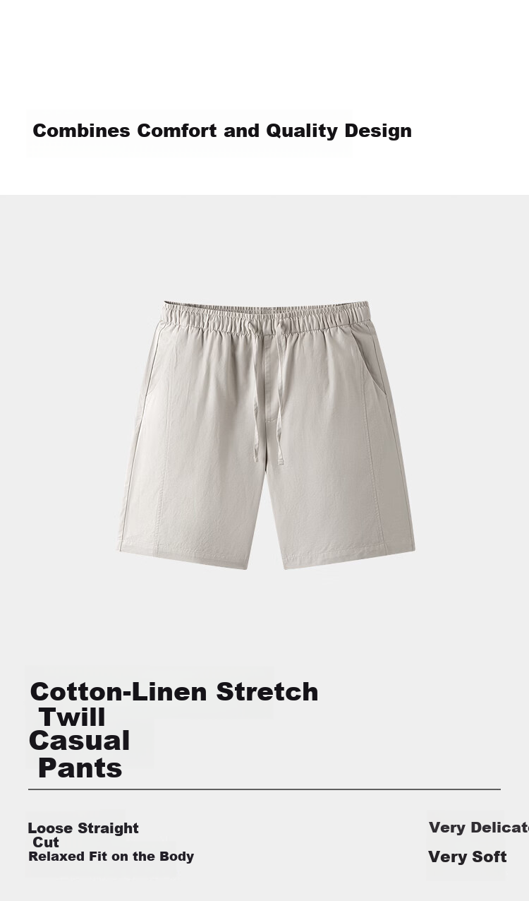Semir Men's Casual Summer Elastic Drawstring Waist Shorts 2026 Loose Straight Pants Comfortable 109326125102 8