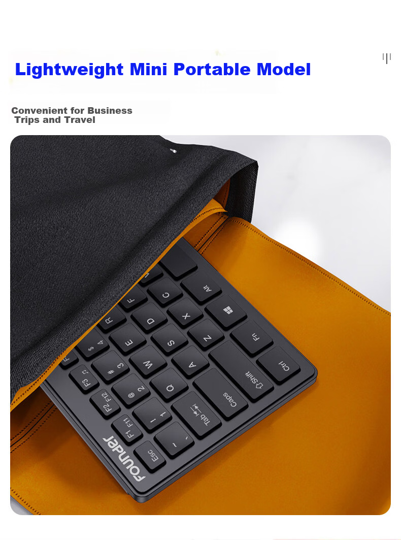 Founder D126 Mini 78-Key Chocolate Keycap Portable Black Wired Office Keyboard Universal USB Interface Laptop External Keyboard 4