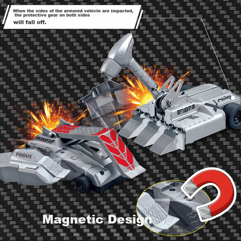 Huashimeng Fighting Armor Remote Control Car Toy Parent-Child Battle Ironclad Battle Vehicle Collision Educational Racing Electric Car Model