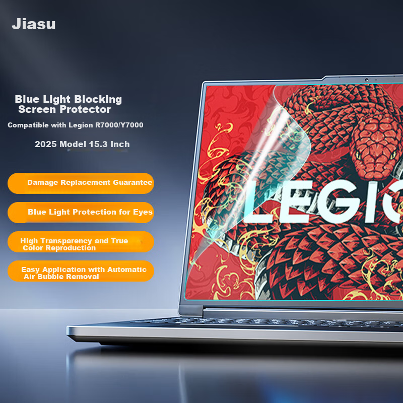 Jiasu Lenovo Legion R7000/Y7000 Blue Light Blocking Screen Protector 15.3-inch Laptop Anti-Blue Light Eye Protection Screen Film Easy to Apply Scratch Resistant